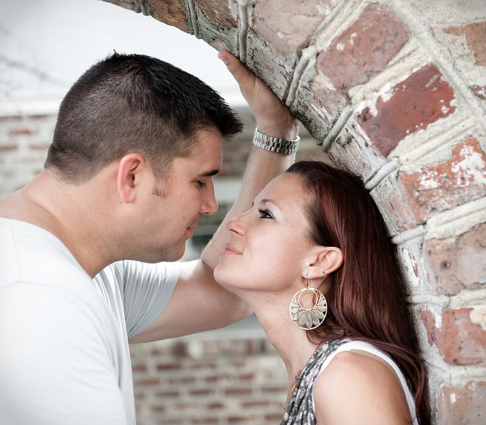 The man is about to kiss the woman