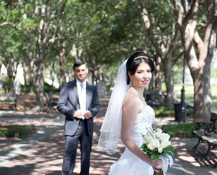 bride and groom portrait