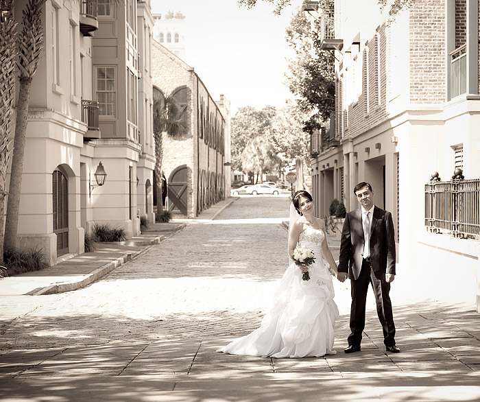 bride and groom portrait in Charleston sc